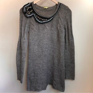 🎄Gianni Bini Embellished Knit Sweater Tunic